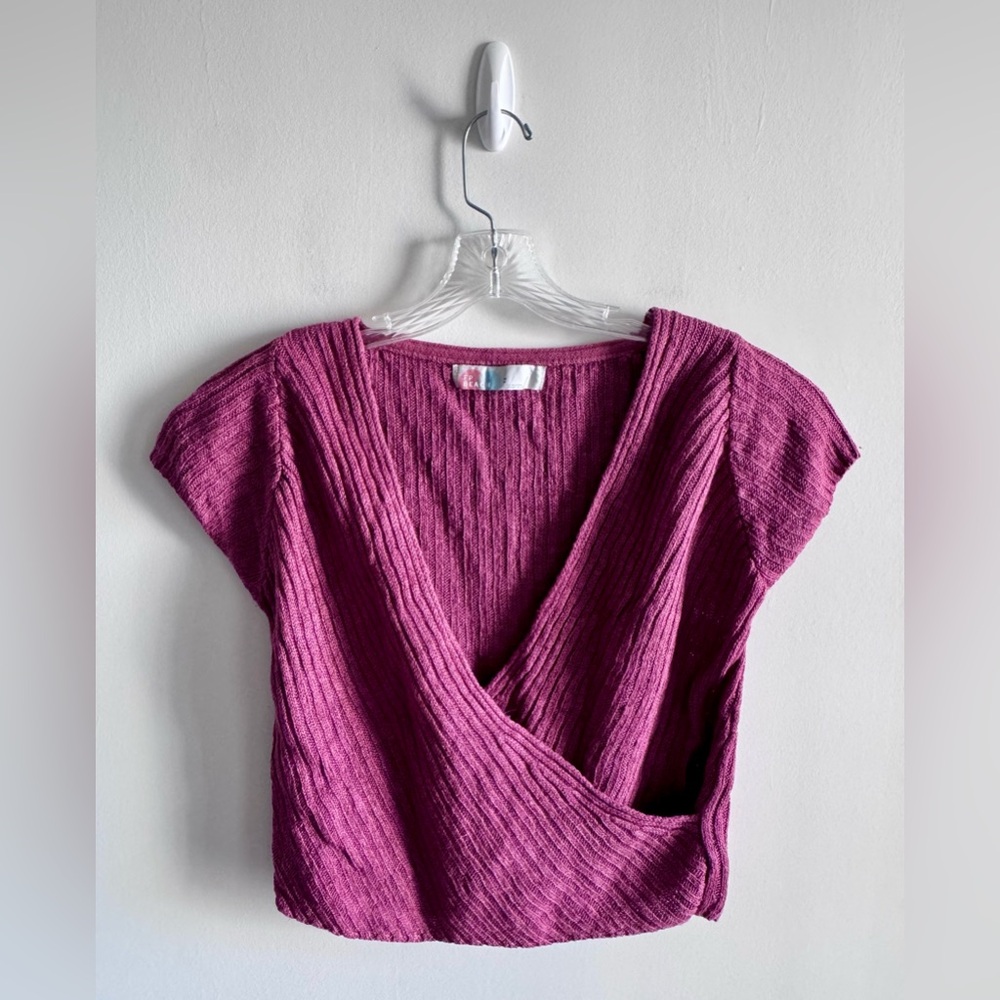 Free People Beach Linen Knit Top